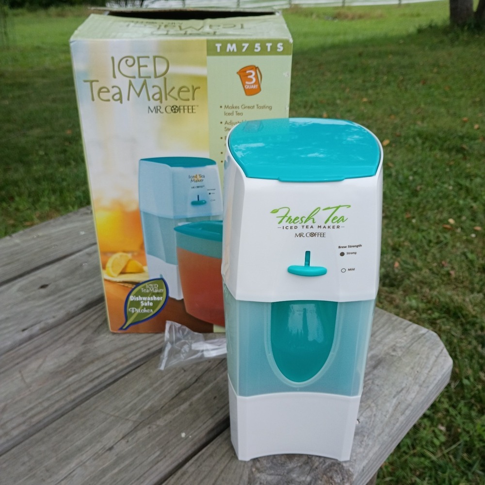Mr. Coffee Iced Tea Maker Teal Blue 3 Quart Model TM75TS NO PITCHER